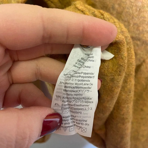 Madewell | Mockneck Mustard Sweater Alpaca Wool - Picture 7 of 7